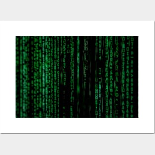 Matrix Code Pattern Posters and Art